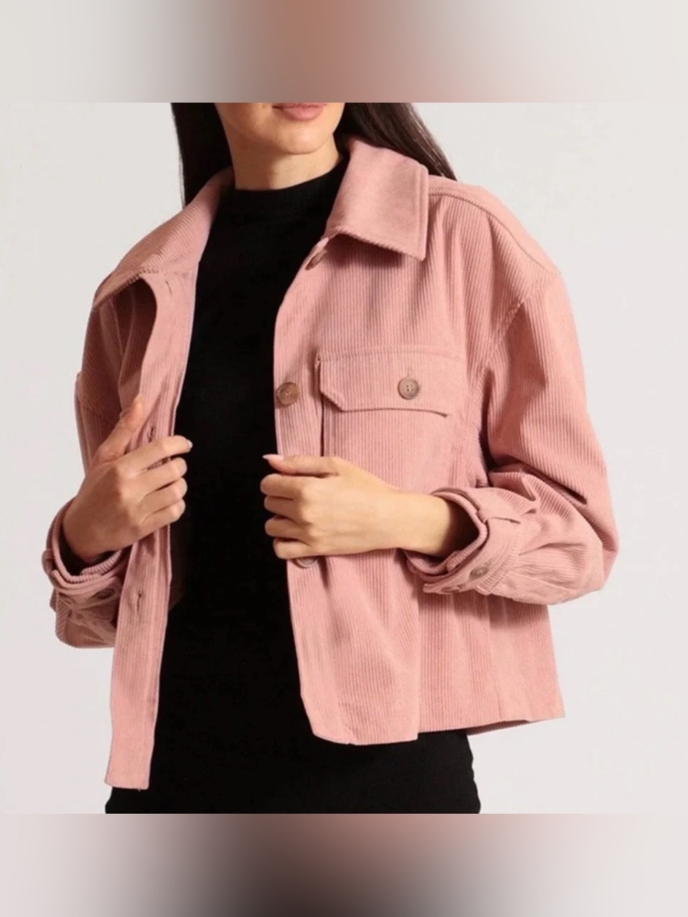 Avec Les Filles By Anthropologie Relaxed Corduroy Shacket Size Medium